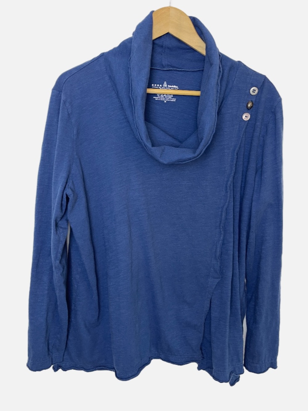 Neon Buddha Cotton Cowl Neck Top XL